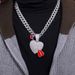 Hip Hop Diamond Red Love Necklace With One Arrow Through Heart Environmental Protection Electroplated Cupid Pendant_ipsvogv.com