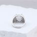 S Pure Egg Shaped Can Be Set With Jadeite And Chalcedony Men's Silver Ring Holder_ipsvogv.com