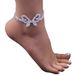 Jewelry Smart All-match Full Diamond Butterfly Anklet Hollow Rhinestone Multi-row Anklet for Women_ipsvogv.com
