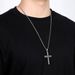 Punk Style Dark Skull Cross Pendant For Men's Hip-hop Trend Halloween Accessories Necklace_ipsvogv.com