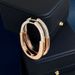 Fan Personalized Two Tone U-shaped Set With Half Dia Earrings Lock Series Large Earaccessory New Style_ipsvogv.com