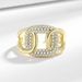 Korean Fashion Personality Combination Open Women's Instagram Cold And Indifferent Design Joint Zircon Index Finger Ring_ipsvogv.com