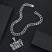New Product Full Diamond Double Row Stereoscopic Letter Pendant Personalized Hip Hop Trendy Street Dance Cuban Necklace_ipsvogv.com