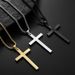 Titanium steel jewelry stainless steel refraction light cross necklace simple pendant_ipsvogv.com