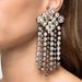 Full Of Diamond Tassel Ear Clips, Shiny Rhinestone Earrings Accessories For European And American Party Parties Earrings_ipsvogv.com