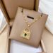 】 Green 【 Bag Light Luxury Charm Gorgeous Full Diamond Necklace Women's Versatile Clavicle Titanium Steel Chain 【 】_ipsvogv.com