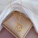 【 Titanium Steel 】 Light Luxury Eyelashes, Eyes, Micro Inlaid With Real Gold Necklace, Women's Transportation Beads,_ipsvogv.com