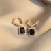Cao Shi's French Palace Black Zircon for Women with Light Luxury Unique Design Temperament and Earrings_ipsvogv.com
