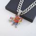 Hip Hop Style Cartoon Characters With Full Diamonds, Colorful Alloy Pendants, Personalized And Trendy Men's Necklaces,_ipsvogv.com