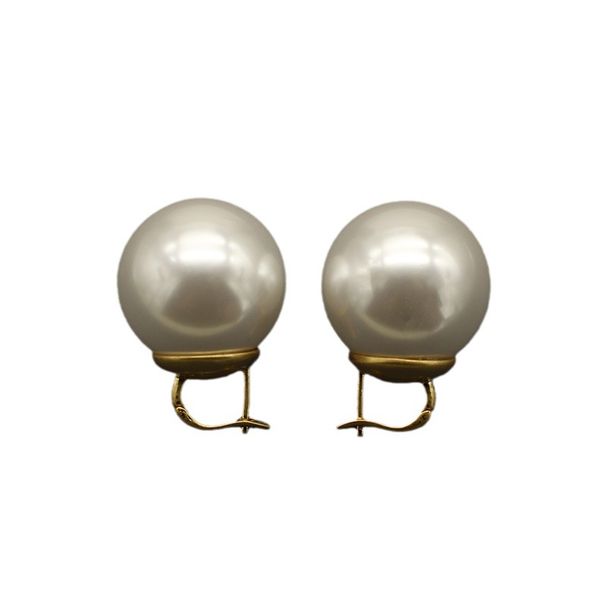 Women's Earrings French oversized pearl earrings, round small light bulbs, personalized niche design jewelry, women's accessories earrings_ipsvogv.com