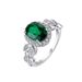 new Retro Light Luxury Cultivated Emerald Ring S925 Silver Full Of Colored Diamonds Finger Ring Atmosphere All Match_ipsvogv.com