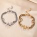 Internet Celebrity's Fashionable Three-layer Wide Titanium Steel Bracelet With A High-end Feel For Women, Frosted_ipsvogv.com
