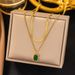 Titanium Steel Furnace, Genuine Gold Electroplating, Ins Temperament, Personality, Double-layer Zircon Necklace,_ipsvogv.com