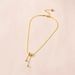 Stainless Gold-plated Frosted Butterfly Pendant With Fashionable Snake Bone Chain And Titanium Steel Tassel Necklace For_ipsvogv.com