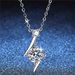 S Silver New S-shaped Lightning Mosonite Necklace for Women with Unique Design and Versatile Light Luxury Neckchain_ipsvogv.com