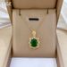 Sparkling 【 】 Green Light Luxury Charm Gorgeous Full Diamond Necklace Women's Versatile Clavicle Chain Titanium Steel 【 】_ipsvogv.com