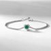 light Luxury Fashion Love Cultivated Emerald Bracelet Female S925 Silver Inlaid Cultivated Colored Gemstone Hand Jewelry Customization_ipsvogv.com