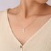 Women's Jewelry Minimalist Style S925 Sterling Silver Round Vertical Horizontal Bar Design Zircon Pendant Versatile Necklace High End_ipsvogv.com