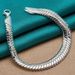 Hot Selling Silver 10mm Flat Snake Steel Color Hip Hop Simple Jewelry Accessories Men's Bracelet_ipsvogv.com