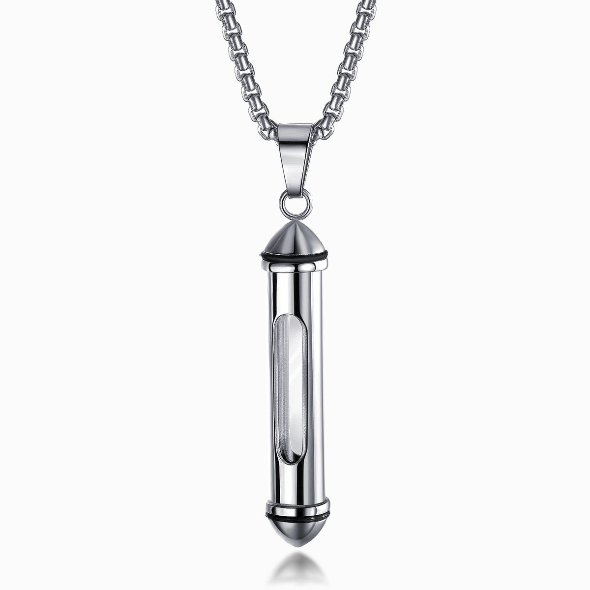 Fashion Personality Perfume Bottle Pendant Jewelry Trendy All Match Memorial Pet Urn Stainless Steel Necklace_ipsvogv.com