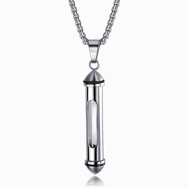Fashion Personality Perfume Bottle Pendant Jewelry Trendy All Match Memorial Pet Urn Stainless Steel Necklace_ipsvogv.com