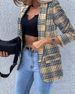 Women's Clothing new style long sleeved fashion sexy printed suit jacket_ipsvogv.com