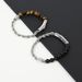 Men's Tiger Eye Stone Stainless Twist Chain Dual Color Combination Non-Fading Personality Titanium Steel Bracelet_ipsvogv.com