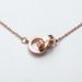 Women's Jewelry Fashionable Temperament All Match Double Ring Diamond Rose Gold Female Clavicle Chain Trendy Roman Numeral Titanium Steel Pendant_ipsvogv.com