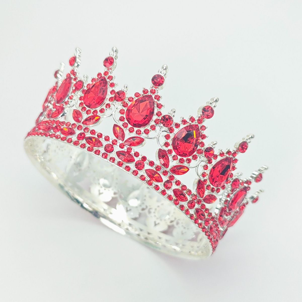 Baroque Bridal Round Crown Headdress Water Drop Diamond Beauty Pageant Crown Retro Queen Performance Crown_ipsvogv.com