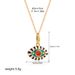 Fashion, Simple Personality, Hip Hop Style, Colorful Enamel Plated Gold Devil Eye Pendant Jewelry_ipsvogv.com
