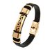 New hollow out ten thousand character Great Wall pattern jewelry men's trend genuine leather titanium steel bracelet_ipsvogv.com