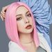 hot selling Wigs for Women Pink Black Red Synthetic Hair Straight Shoulder Length Wig Blunt Cut Bob_ipsvogv.com