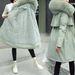 Women's Clothing women's cotton padded coats mid length large fur collar plus velvet cotton padded jackets down cotton padded jackets cotton jackets_ipsvogv.com