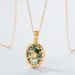 new Light Luxury Atmosphere Natural Water Grass Agate Necklace S925 Silver Inlaid Green Moss Stone Pendant Fashion Customization_ipsvogv.com