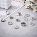 Hot Selling Butterfly Ring, Small Daisy Wings, Troublesome Opening Combination, 12 Piece Set Of Rings_ipsvogv.com