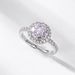 S925 Silver Millennium Rose Cut 3A Zirconium Ring Surrounded By White Zirconium Finger Ring Light Luxury Fashion Simple_ipsvogv.com