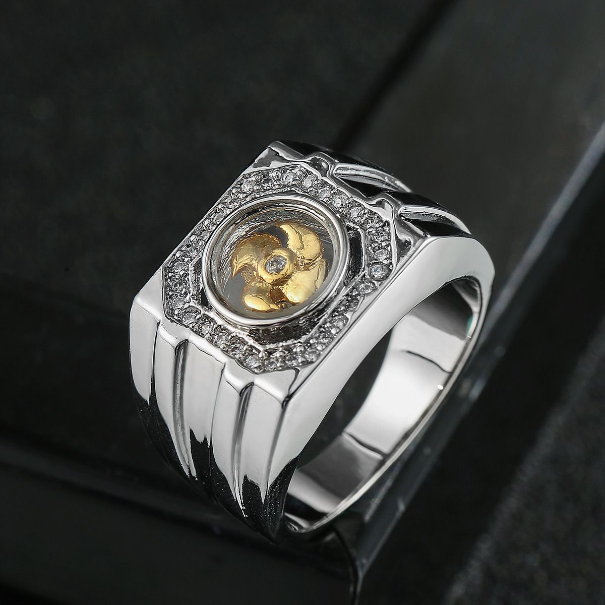 New Windmill Men's Ring With Dominance And Micro Inlaid Zircon_ipsvogv.com