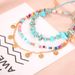 New Bohemian Colored Rice Bead String Turquoise Gold Disc Bracelet Set Of 3_ipsvogv.com