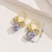 Geometric fashion commuting style women's earrings, niche circular pendant with zircon inlay design, ear buckle,_ipsvogv.com