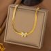 Blade Shell, Butterfly, Collarbone Chain, Waterproof And Sweat Resistant Female Bracel, Short Earrings, Gold Jewelry_ipsvogv.com