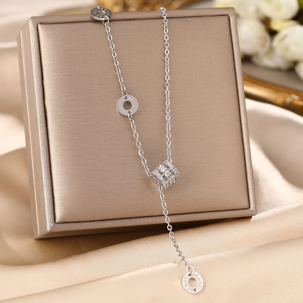 New Internet Famous Small Waist Titanium Steel Necklace For Women, Roman Digital Tassel Collarbone Chain, Niche, Light_ipsvogv.com