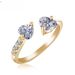 New Fashion heart-shaped zircon ring for women, light luxury, personalized temperament, open ring, fashionable and high-end Feeling ring For Gift_ipsvogv.com