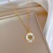 Body 【 Full Titanium Steel 】 Fritillaria Coin Female Niche Design Minimalist Pendant Short Collarbone Chain Korean 【 】_ipsvogv.com