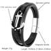 New Men's Ship Anchor Stainless Steel Magnet Multi layer Leather Versatile Jewelry Bracelet_ipsvogv.com