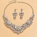 Women’s Jewelry Set Fashion Popular Exaggerated Ladies Wedding Dinner Female Necklace Earring Set Multi Color Selection_ipsvogv.com