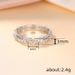 Cao Shi's Buckle Design: Women's Micro Inlaid Zircon Fashion Ring For Daily Matching, Simple Style_ipsvogv.com