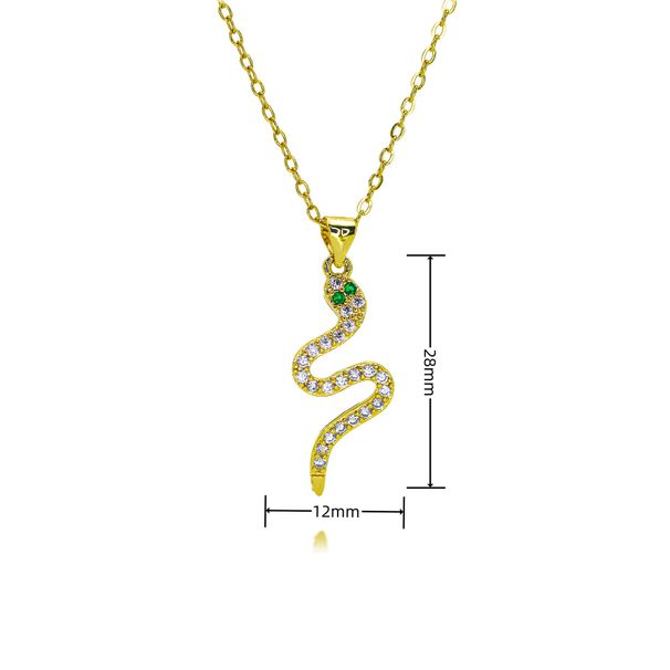 New Snake Shaped Necklace For Girls Light Luxury Niche Design High Grade Clavicle Chain Strong Chain Gift_ipsvogv.com