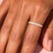 Fashion five row diamond women's ring ins style zircon micro inlaid gold plated versatile ring_ipsvogv.com