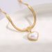 Korean version personalized three-dimensional love necklace for women's light luxury golden snake bone chain, titanium_ipsvogv.com