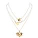 Personality Alloy Heart Pendant Necklace Necklace Cross Border Simple Special Shaped Pearl Necklace_ipsvogv.com